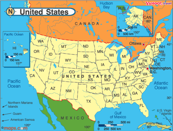 楽しいアメリカ生活：アメリカの地図